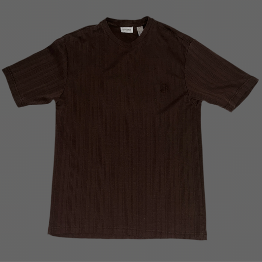 Chocolate Brown Textured TEE