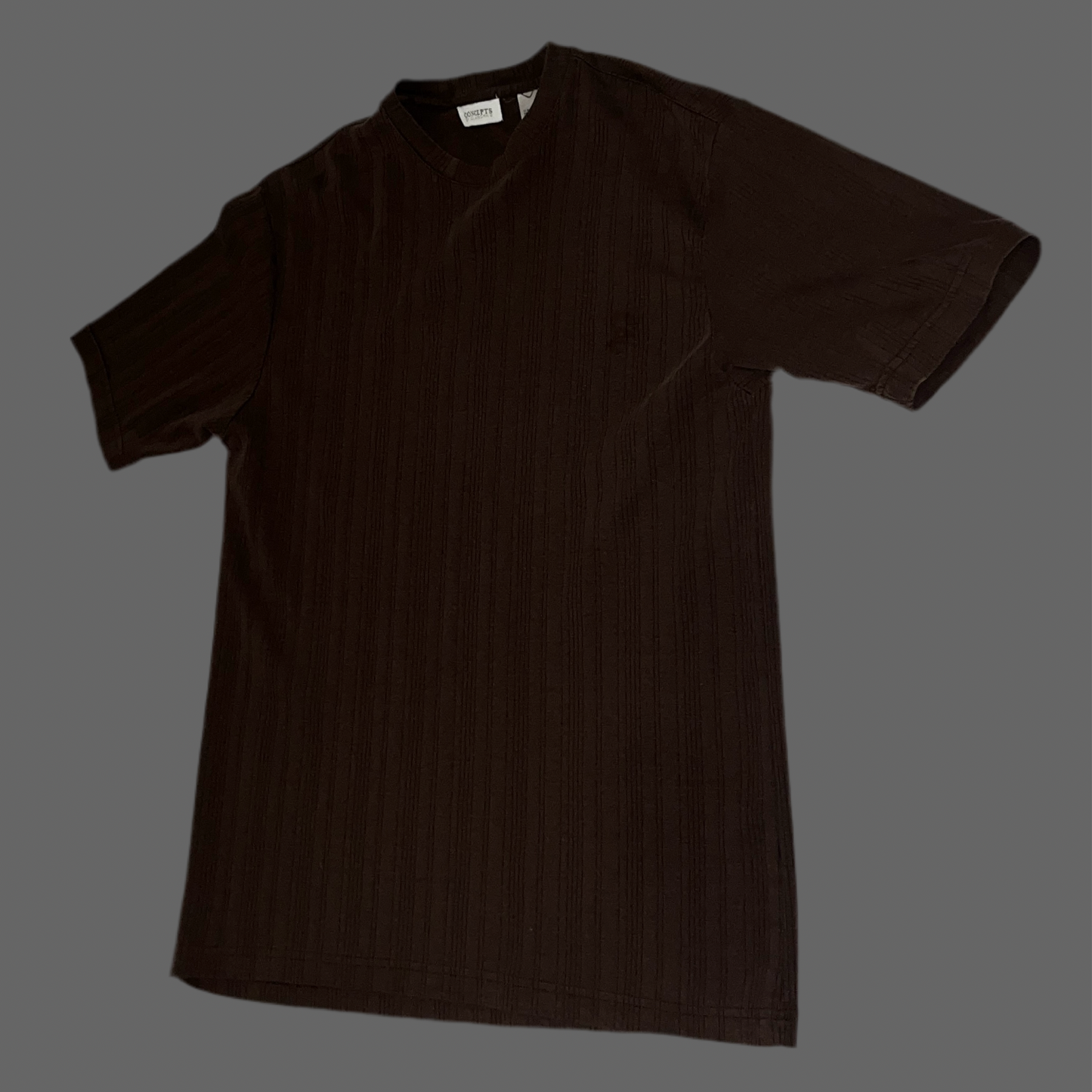 Chocolate Brown Textured TEE